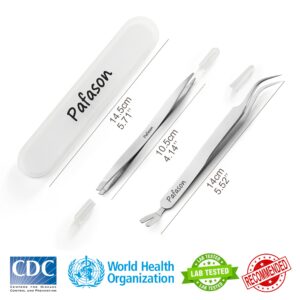 Pafason Stainless Steel Premium Dual-Headed Tick Removal Twister Tweezer Set - Remover for Dogs, Cats and Humans with Storage Case