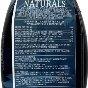 Kodiak Naturals, 32 oz Wild Alaskan Salmon Oil Formula - Balanced Blend of Pure Fish Oils, with EPA and DHA from Wild-Caught Fish, Support for Skin & Coat, Immune & Heart Health, and Joints