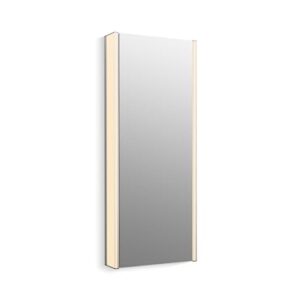 KOHLER K-81147-SLE-DA1 Maxstow Medicine Cabinet with LED Light, Mirror Door & Staggered Shelves, Rectangular Frame, 17" x 40"