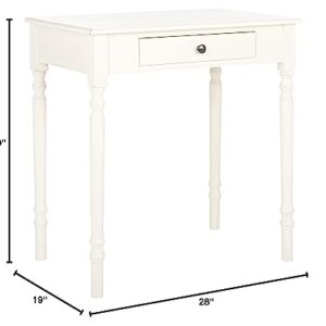 SAFAVIEH Home Collection Arina Distressed White 1-Drawer Computer Table Office Desk