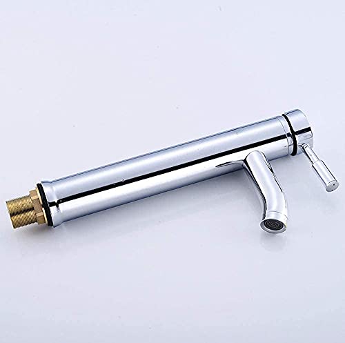 LUOFDCLDDD Water-Tap Bathroom Sink Tap Kitchen Sink Tap Stainless Steel Basin Faucet Polished Deck Mounted Bath Faucet Single Handle Hole Sink Mixer Water Tap Kitchen Faucet/a