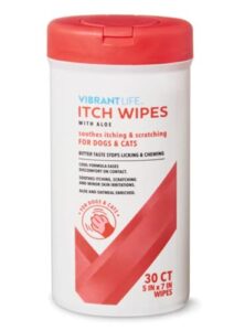 vibrantlife itch wipes with aloe (30 count)