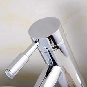 LUOFDCLDDD Water-Tap Bathroom Sink Tap Kitchen Sink Tap Stainless Steel Basin Faucet Polished Deck Mounted Bath Faucet Single Handle Hole Sink Mixer Water Tap Kitchen Faucet/a