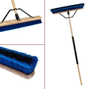 Harper 20201044 24 in. Indoor/Outdoor Dry All-Purpose Push Broom with Dual Bristles, for Dust, Gravel, Debris