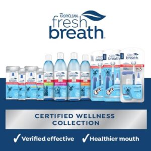 Fresh Breath Certified Wellness Collection Vet Recommended Peanut Butter Oral Care Clean Teeth Gel for Dogs | Removes Plaque & Tartar | Cleans Teeth | Dog Dental Care | No Brushing Required | 2 oz