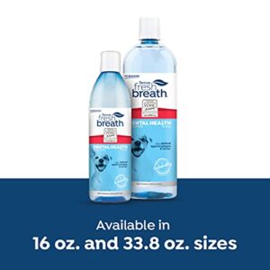 TropiClean Fresh Breath Certified Wellness Collection Dental Health Solution - Prevents Plaque & Tartar - VOHC Accepted - Freshens Bad Dog Breath | 33.8 oz