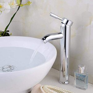 LUOFDCLDDD Water-Tap Bathroom Sink Tap Kitchen Sink Tap Stainless Steel Basin Faucet Polished Deck Mounted Bath Faucet Single Handle Hole Sink Mixer Water Tap Kitchen Faucet/a