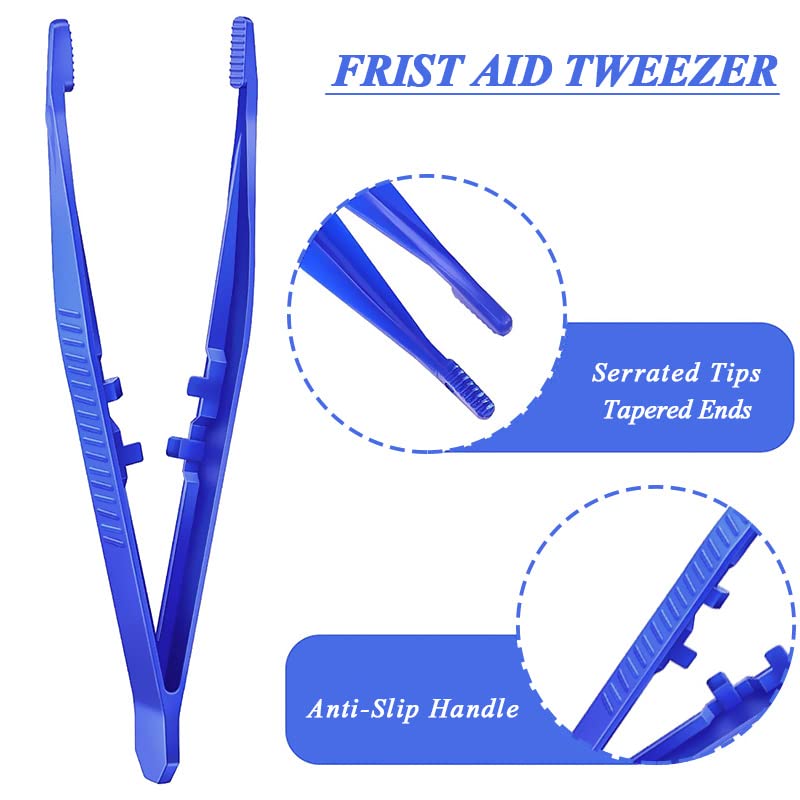 First Aid Tweezers, Plastic Tweezers, Disposable Forceps for Medical, Crafts, Dressing, Gauze, Lab, School, Elementary Science