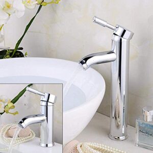 LUOFDCLDDD Water-Tap Bathroom Sink Tap Kitchen Sink Tap Stainless Steel Basin Faucet Polished Deck Mounted Bath Faucet Single Handle Hole Sink Mixer Water Tap Kitchen Faucet/a