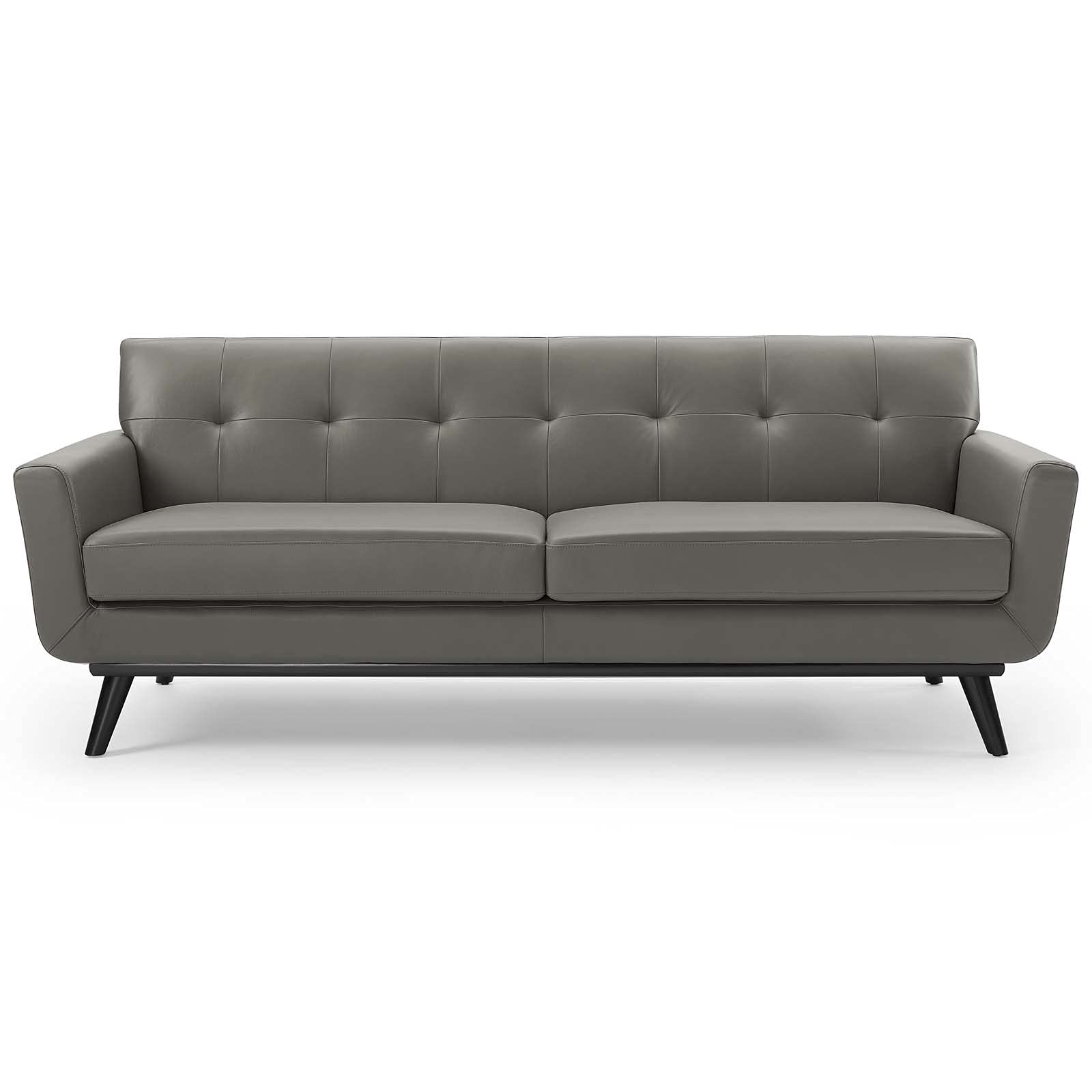 Sofa, Leather, Grey Gray, Modern Contemporary Urban, Living Lounge Room Hotel Lobby Hospitality