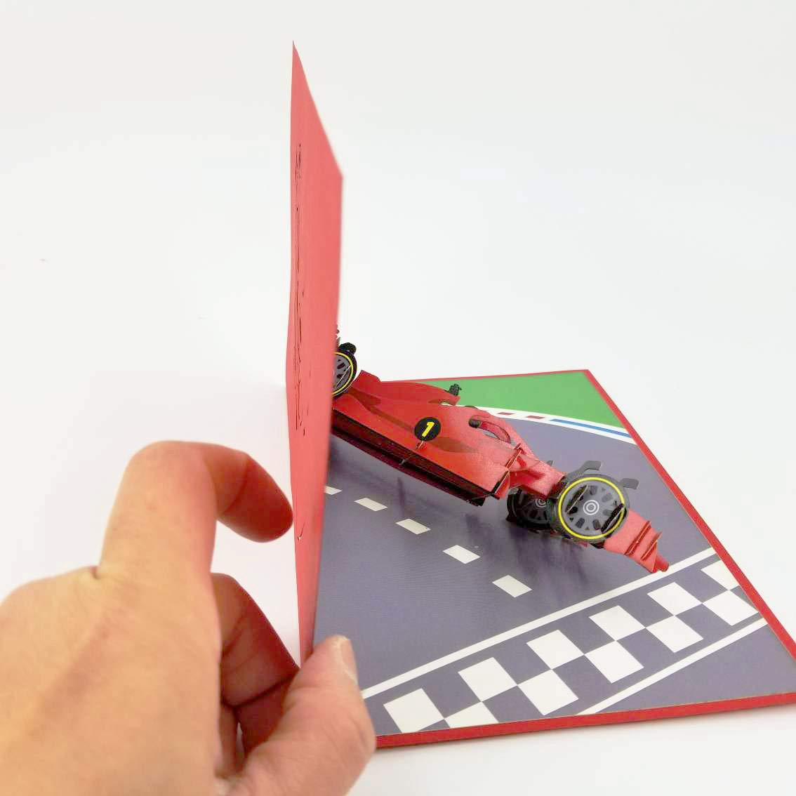 Racing Car 3D pop up greeting card - Formula One, Car Racing, F1, Happy Birthday, Congratulations, Car Lover, Just Because, Friendship, Thank You, Father's Day | Pop Card Express (Racing Car Birthday Card)