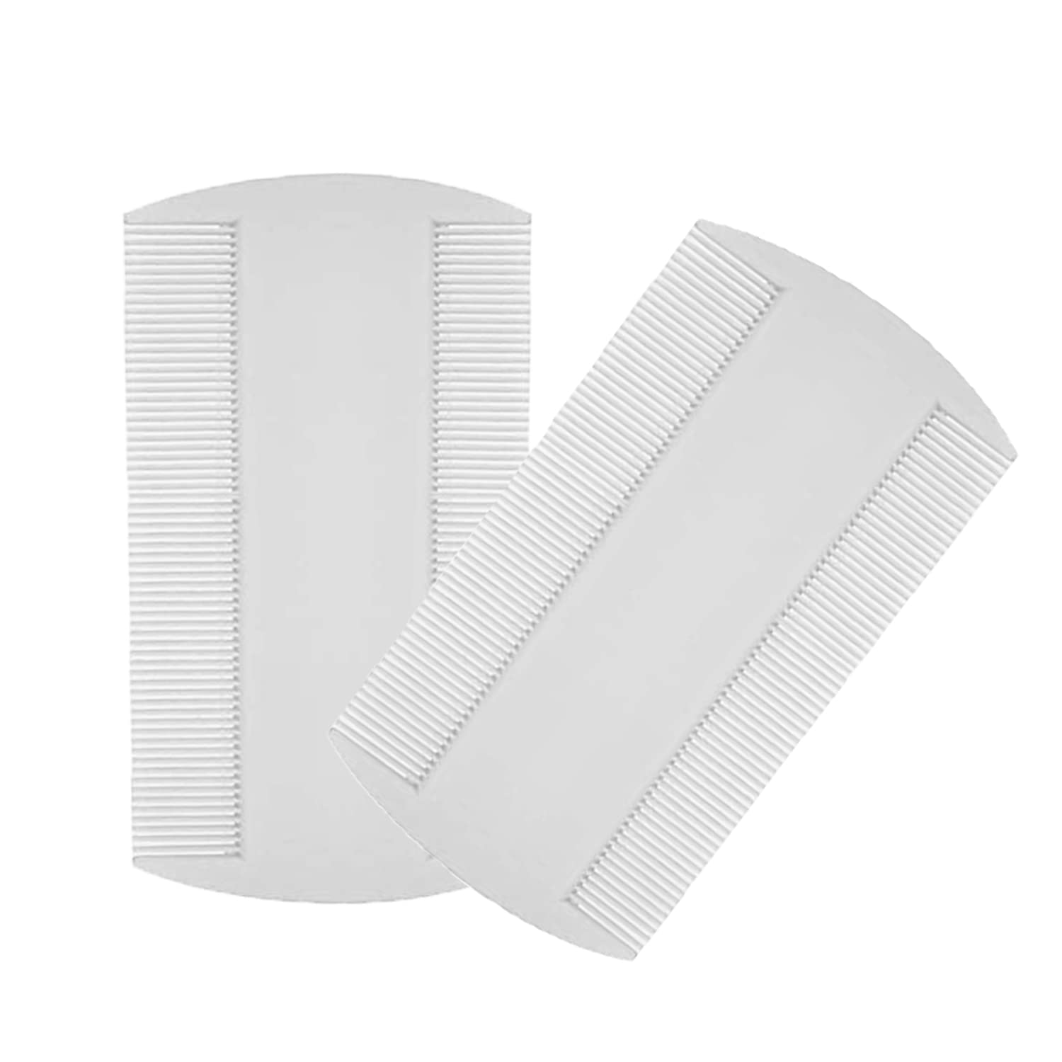 4 Piece White Fine Tooth Nit Combs Double-Sided Detection Removes Head Lice From All Types of Hair Headlice Dog Flea Comb for Pets, Adults and Kids