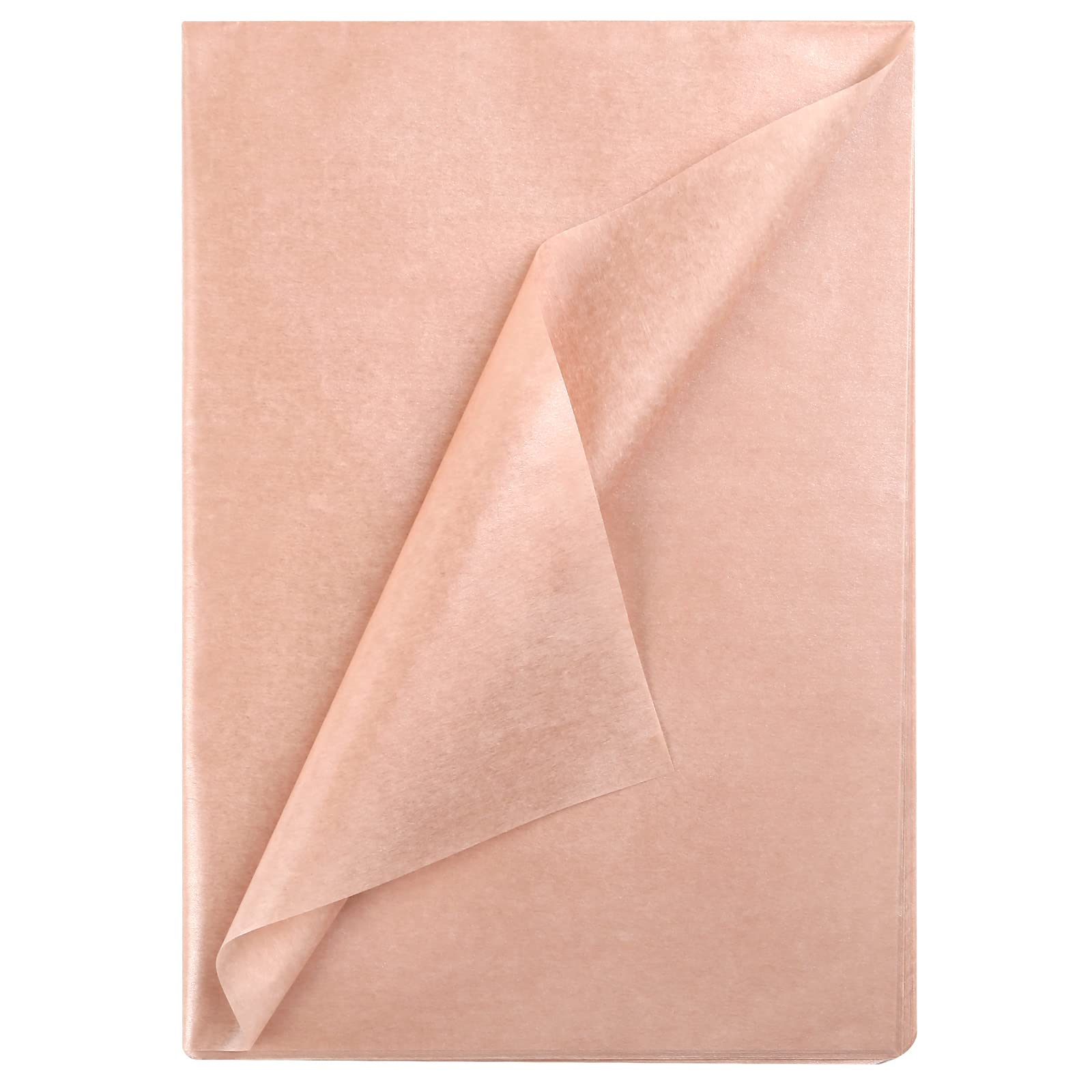 Naler 60 Sheets Champagne Tissue Paper Rose Gold Gift Wrapping Tissue Paper Bulk for Christmas Wedding Birthday Valentine's Day Decoration, 14x20 Inch