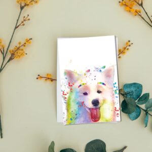 20 Greeting Cards, Rainbow dog Thank You Cards With Envelopes & Stickers-Watercolor Painted Dogs Thank You cards Bulk Note Cards Stationery Box Set For All Occasions Birthday Thank You Wedding.