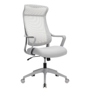 realspace® lenzer mesh high-back task office chair, gray, bifma compliant