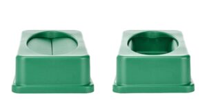 alpine 23 gallon slim trash/recycling bin swing lid green