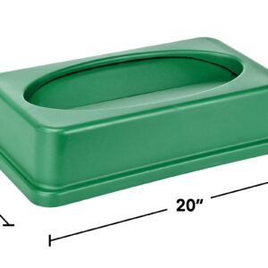 Alpine 23 Gallon Slim Trash/Recycling BIN Swing LID Green