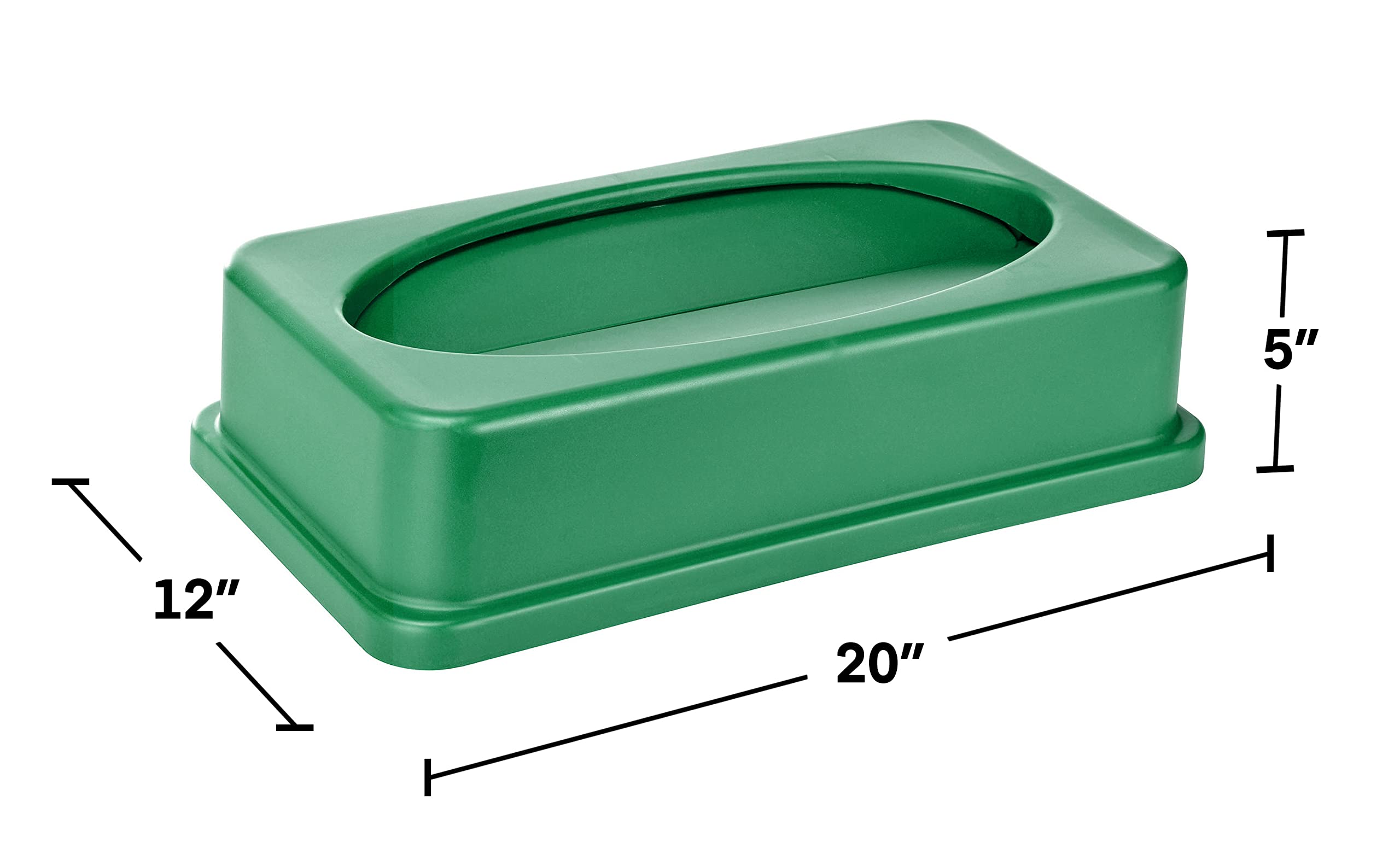 Alpine 23 Gallon Slim Trash/Recycling BIN Swing LID Green