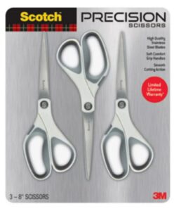 scotch 8-inch precision scissors, 3-pack (1448-3)