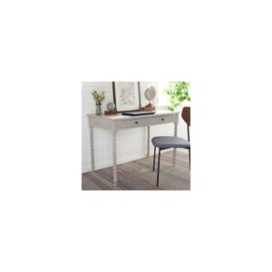 SAFAVIEH Home Collection O'Mara Black 2-Drawer Computer Table Office Desk DSK5711C, Taupe