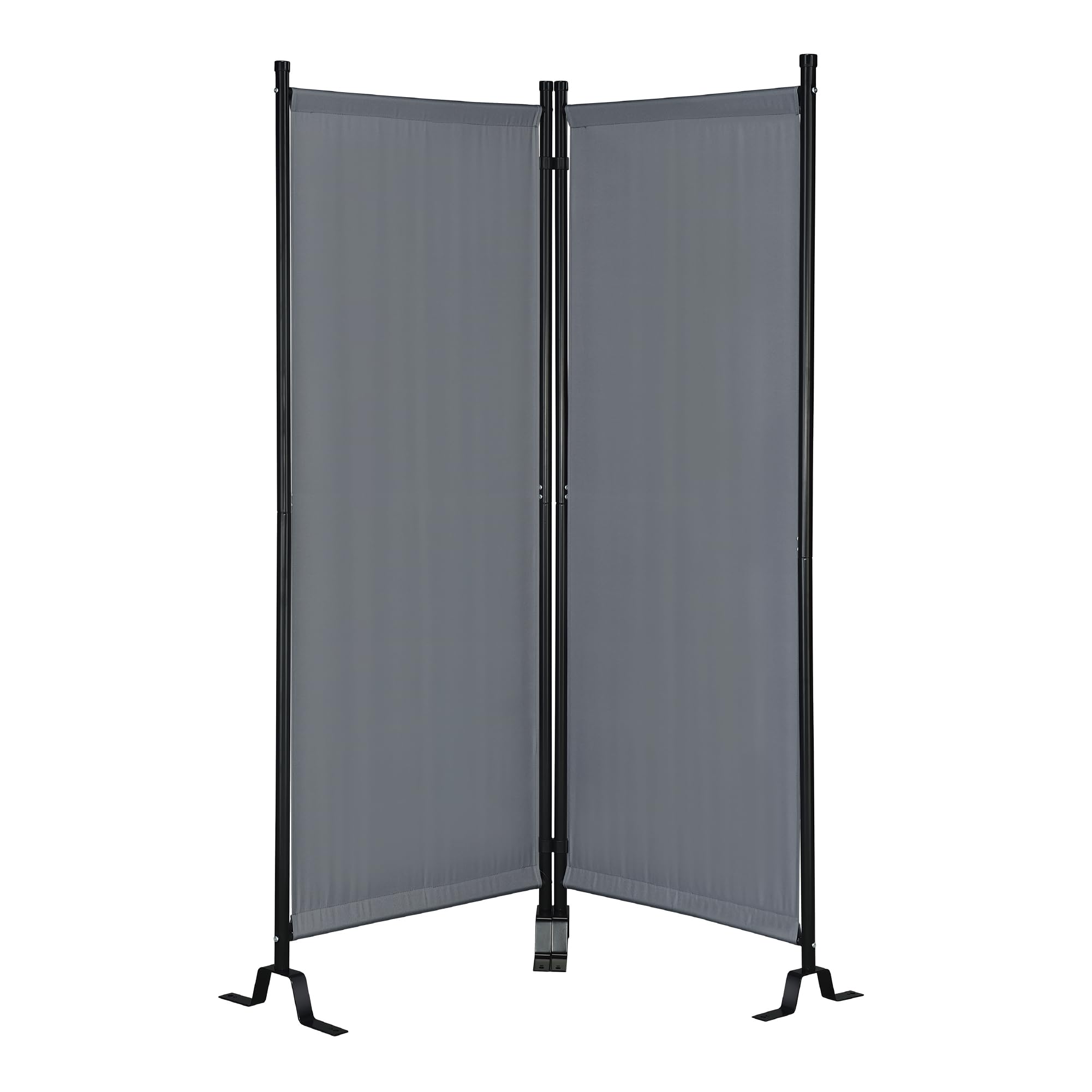 Proman Products - Galaxy II Section Divider, Water Repellent Fabric Room Divider with Black Powder Coated Metal Frame for Indoors or Outdoors, Small 50.25” Width (Grey)