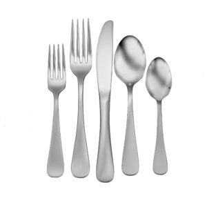 Liberty Tabletop Satin Annapolis 40 Piece Flatware Set Service for 8 Silverware Made in USA