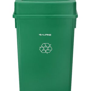 Alpine 23 Gallon Slim Trash/Recycling BIN Swing LID Green