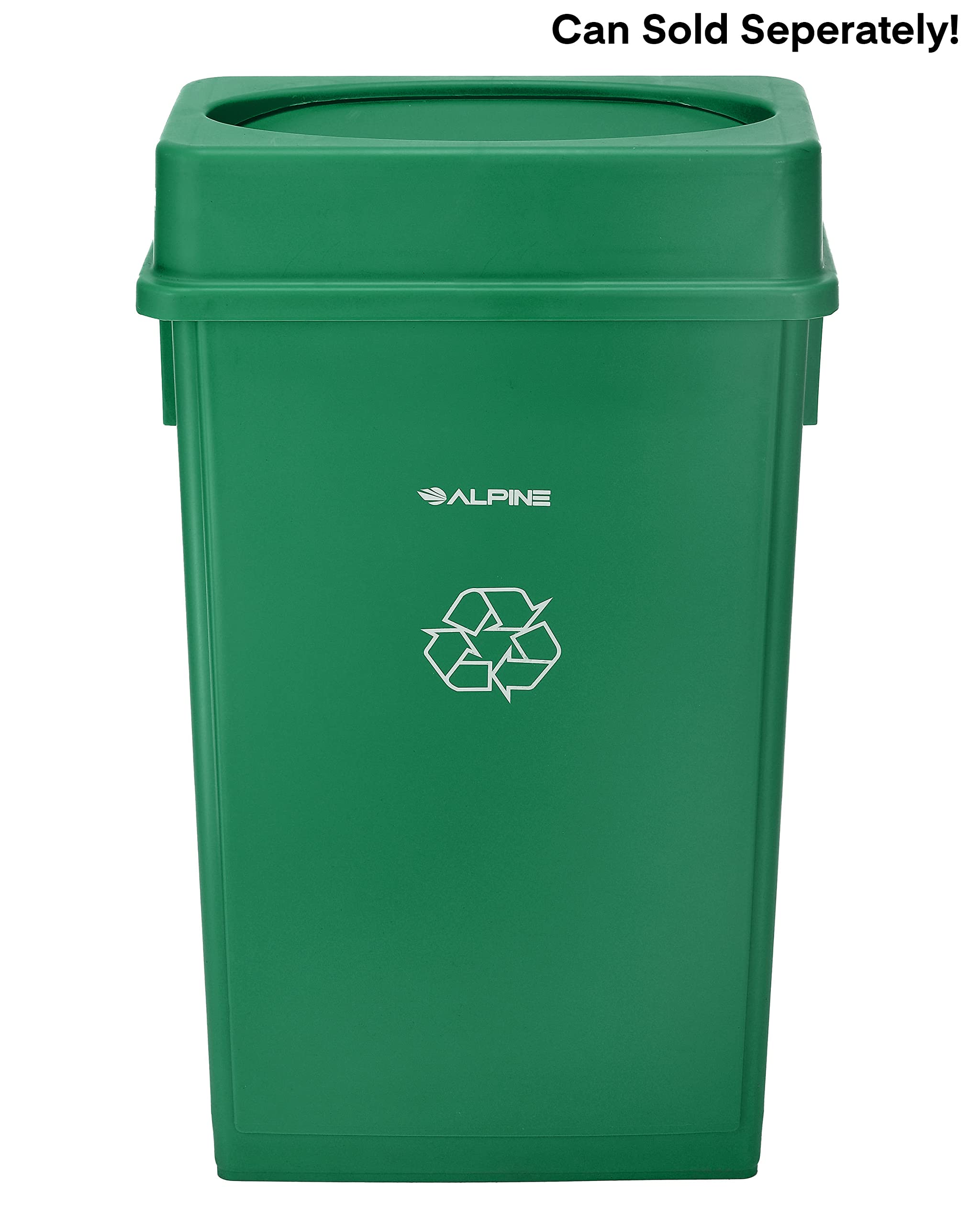 Alpine 23 Gallon Slim Trash/Recycling BIN Swing LID Green