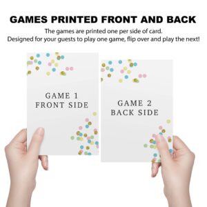 Your Main Event Prints Navy Burgundy Bridal Shower Bachelorette Games - Floral, He Said She Said, Find The Guest, Would She Rather, What's In Your Phone - 25 Games Each, Printed Front and Back, One Game Per Side