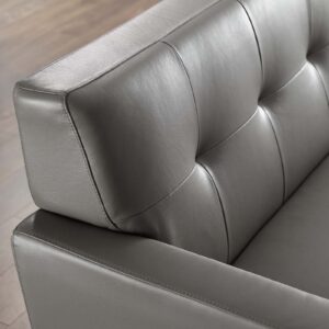 Sofa, Leather, Grey Gray, Modern Contemporary Urban, Living Lounge Room Hotel Lobby Hospitality