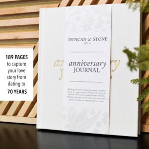 Wedding Anniversary Journal (Ivory, 189 Pages) - Anniversary Book for Couple - Marriage Memory Book & Photo Album - Unique Wedding Gifts for Couple