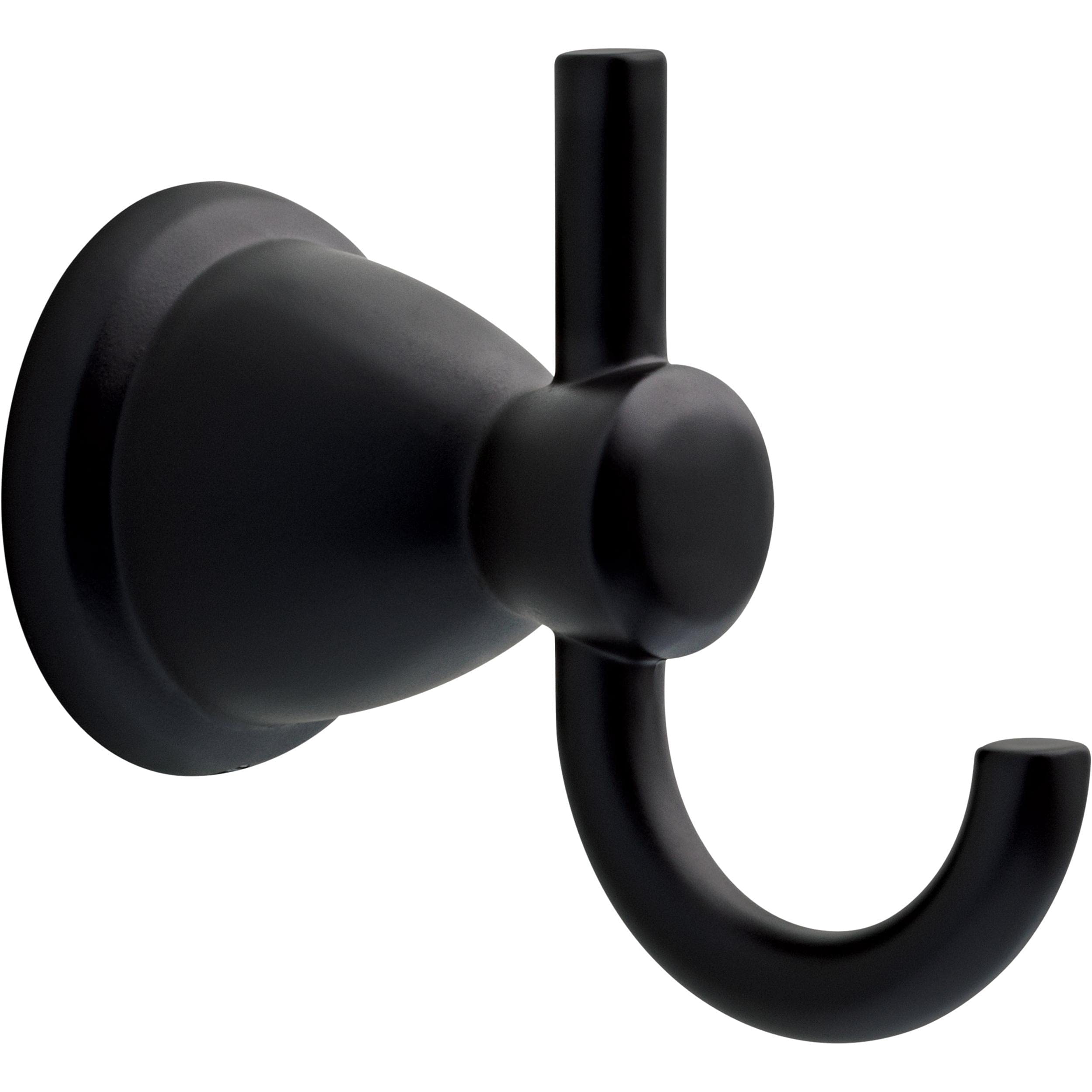 Franklin Brass Kinla (1-Pack) Towel Hooks Matte Black Bathroom Double J-Hooks Wall Mounted for Robes & Towels 2-Prong Hand Towel Hook Holder Kitchen, Bath, Bathroom Accessories KIN35-MB