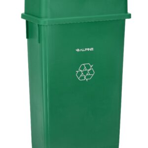 Alpine 23 Gallon Slim Trash/Recycling BIN Swing LID Green