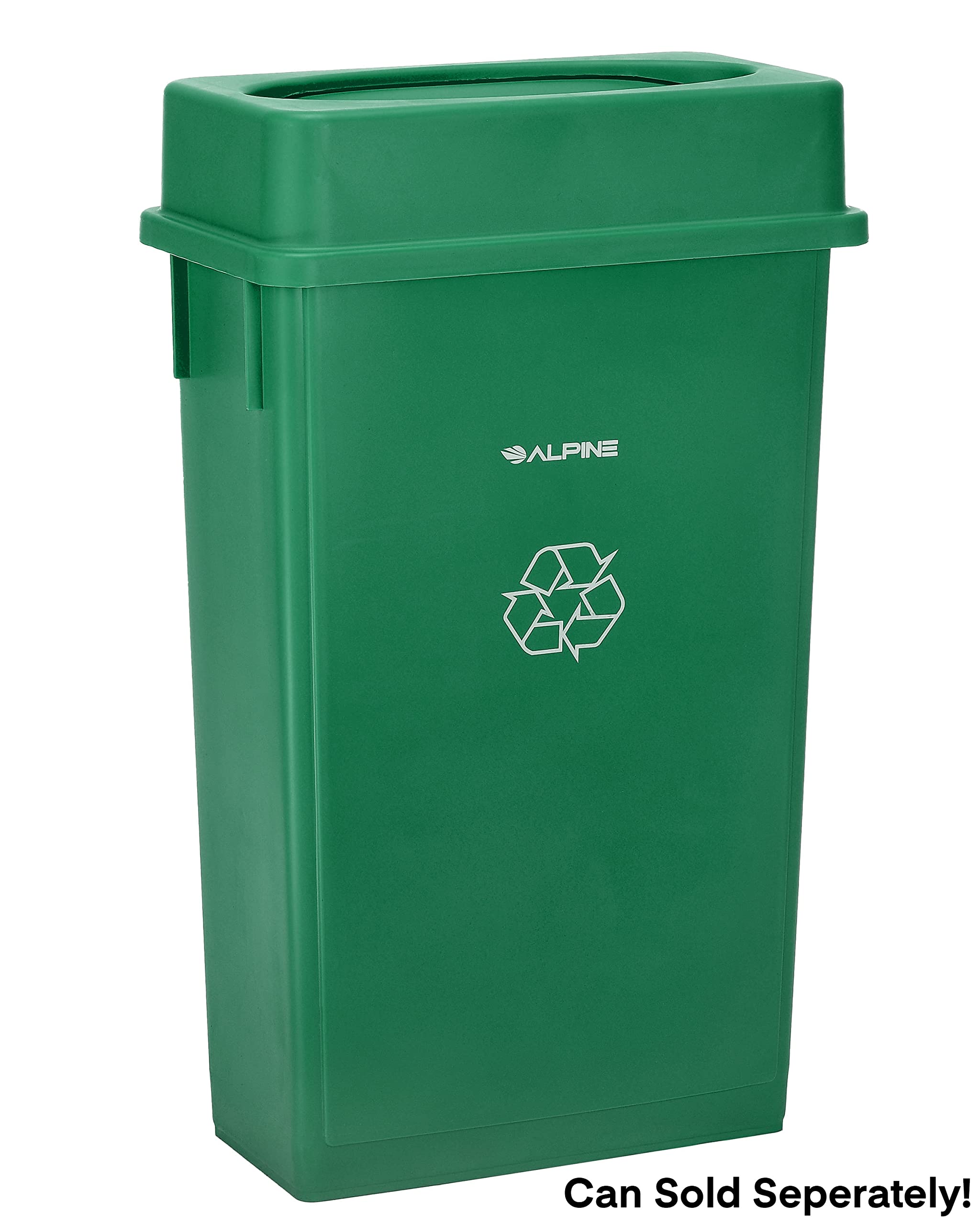 Alpine 23 Gallon Slim Trash/Recycling BIN Swing LID Green