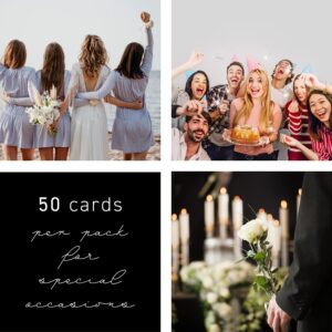 Share a Memory Card for Celebration of Life - 6 x 4 - Pack of 50 - for Funeral Sign In Book For Memorial Service, Celebration Of Life Guest Book, Graduation Memory Book