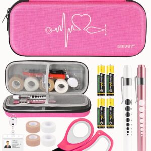 MEUUT 15 pcs Stethoscope Case Kit, Perfect Nurse Gift Include Stethoscope Case, Medical Scissors, Penlights with Batteries, Bandage Wraps, Badge Holders for Nurse Accessories for Work