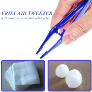 First Aid Tweezers, Plastic Tweezers, Disposable Forceps for Medical, Crafts, Dressing, Gauze, Lab, School, Elementary Science