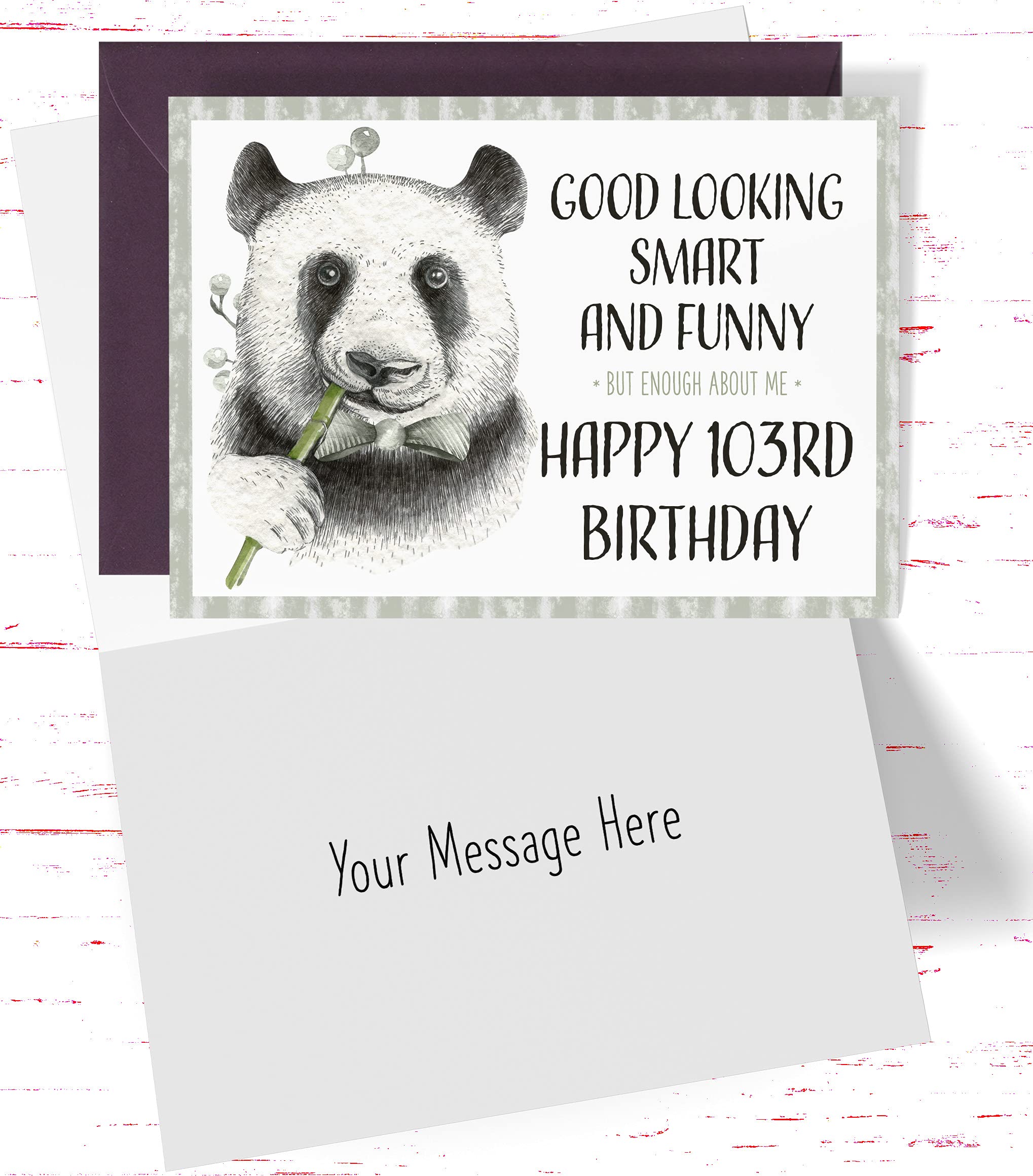 Audacious Cards 103rd Birthday Card, Funny Joking Birthday Card for 103rd Birthday