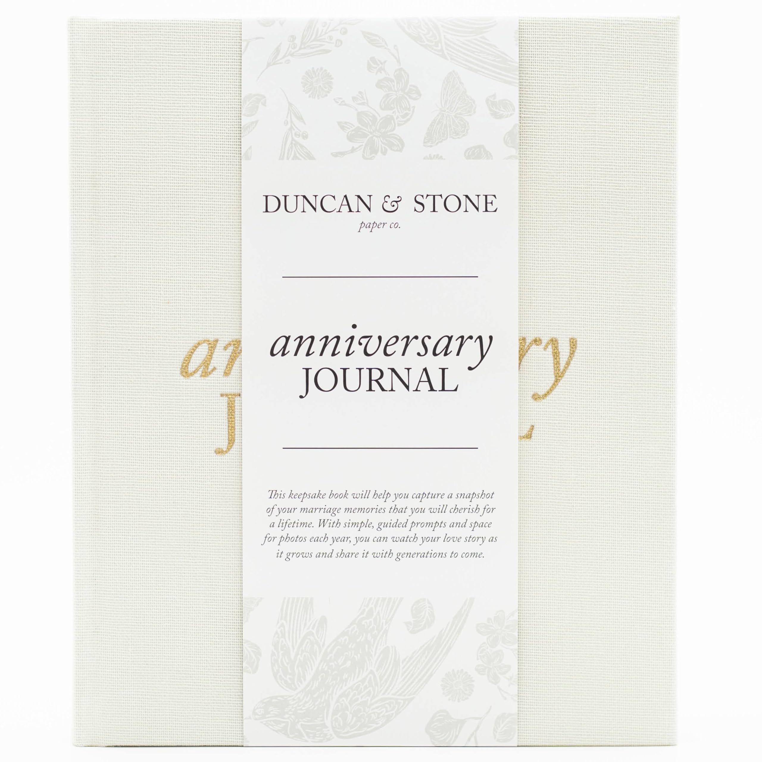 Wedding Anniversary Journal (Ivory, 189 Pages) - Anniversary Book for Couple - Marriage Memory Book & Photo Album - Unique Wedding Gifts for Couple