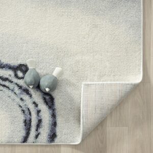 LUXE WEAVERS Abstract Modern Marbled Blue 2x3 Area Rug