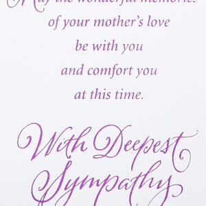 American Greetings Sympathy Card for Loss of Mother (Thinking of You)