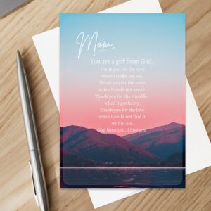 Christian Mom Appreciation, Birthday, Merry Christmas, Get Well. Mother's Day Card for Mom Card Christian Card, Christian Gift for Mother, Mom Card (Single Card)