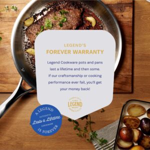 LEGEND COOKWARE 3 Ply Stainless Steel Pots and Pans Set | 10-Piece, Induction, Non-Toxic, Oven Safe | Best 18/0 Full Clad | Premium Kitchen Cooking, Professional Chef Quality | PFOA, PTFE & PFOS Free