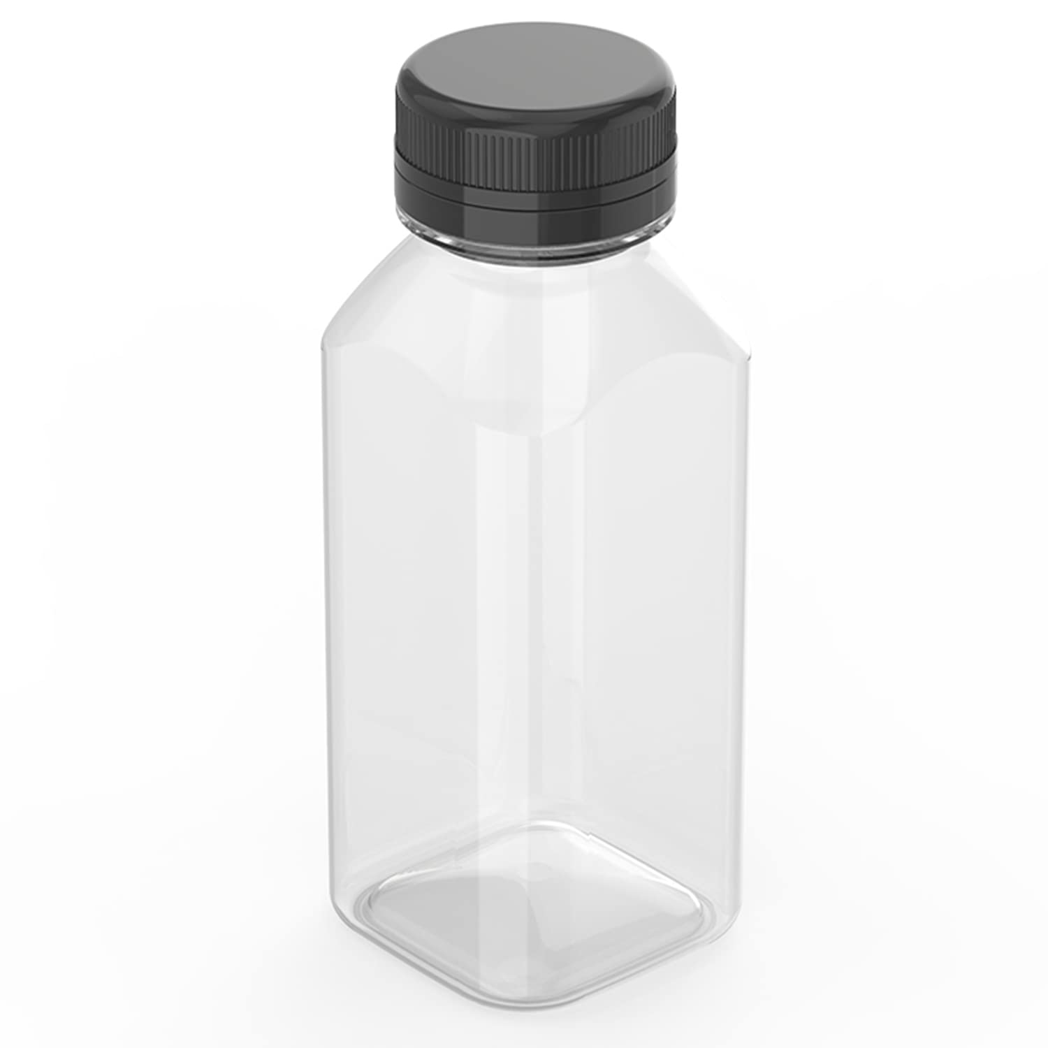 HNXAZG 10 Pcs 8 Oz Plastic Juice Bottles Empty Clear Containers with Tamper Proof Lids for Juice, Milk and Other Beverage