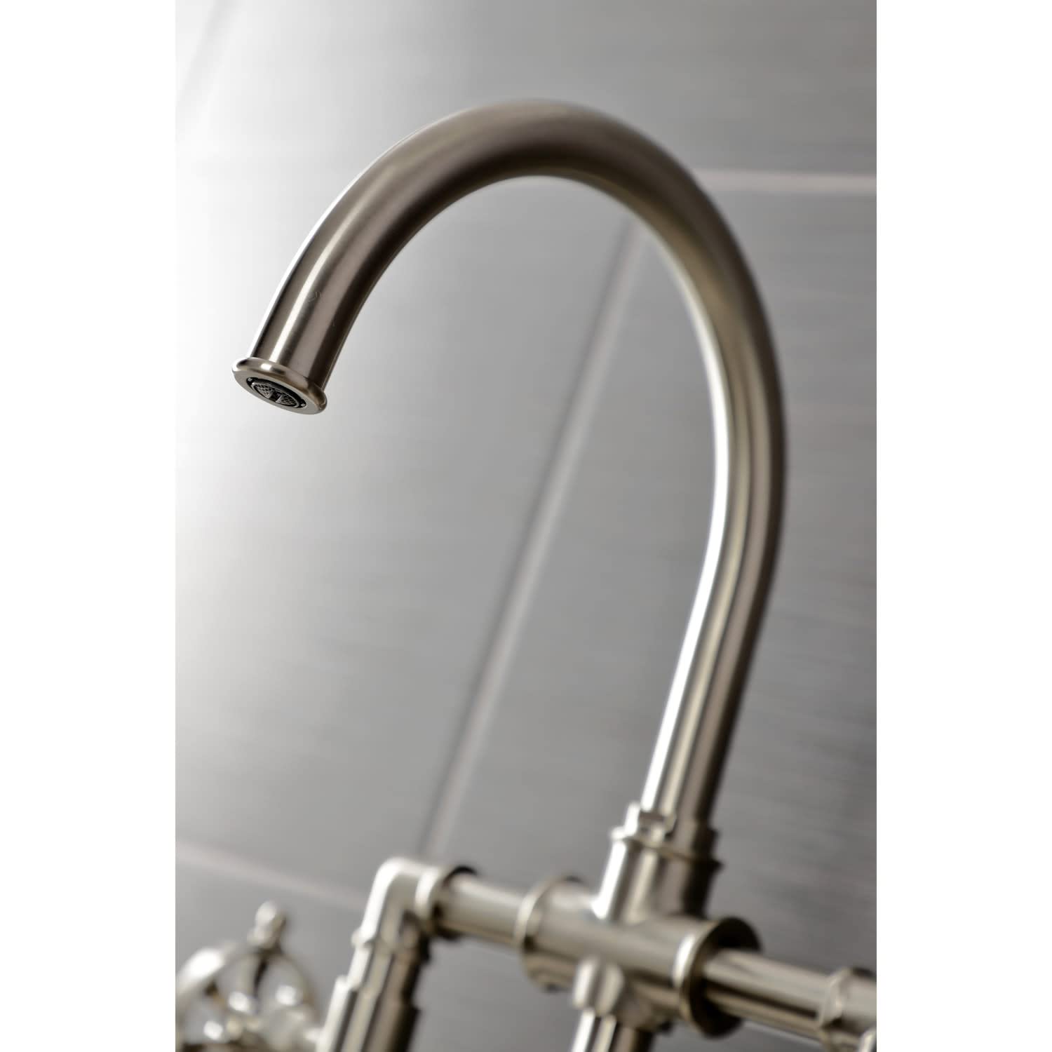 Kingston Brass KS2334RX Belknap Bridge Kitchen Faucet, Black Stainless