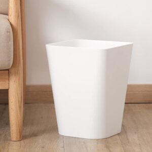 Lawei Set of 3 Plastic Small Trash Can - 1.6 Gallon Square Wastebasket Garbage Can for Home Kitchen Office Bathroom