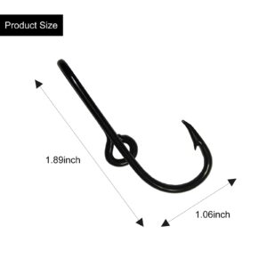 Black Hat Clip Hats Pins Fish Hook 3 PCS Hooks Custom Hook Set High Carbon Steel Made