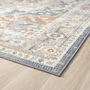 LUXE WEAVERS Pastel Floral Pattern Multi 8x10 Area Rug