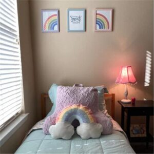 JIANEEXSQ Cloud Rainbow Shaped Pillow Home Decorative Creative Cushion Plush Stuffed Pillow Candy Color Cushion 00112021