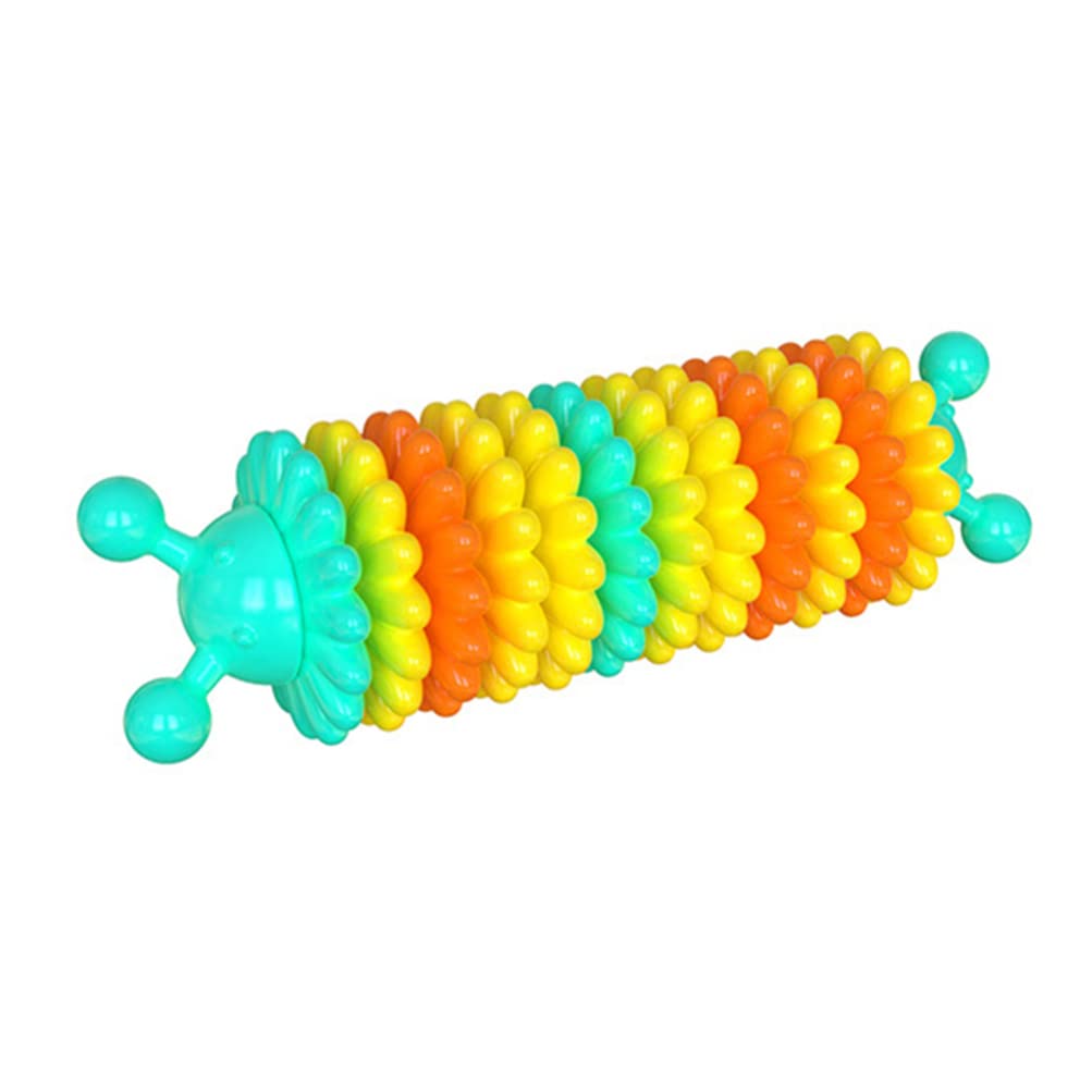 balacoo Dog Teething Toy Teething Toys for Puppies squiz Toys Puppy Squeaky Toys Brain Toy Dog Molar bite Toy Dog Gum Cleaner pet Caterpillar Toy Puzzle Toy Dog Dental Toys chew Makeup TPR